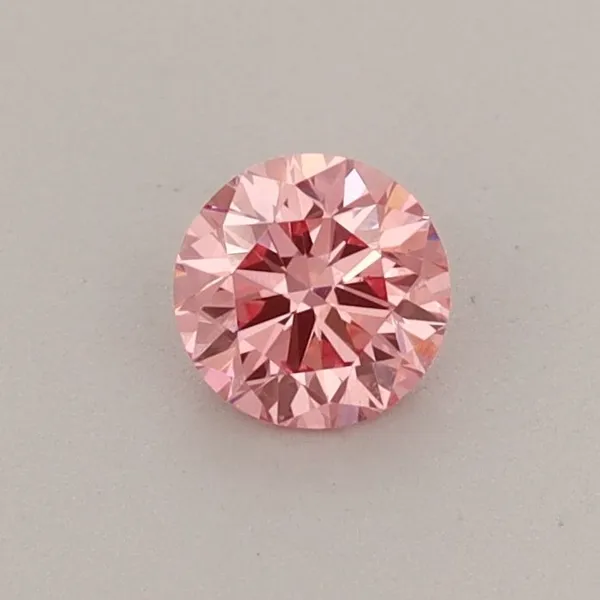 0.35ct ROUND Fancy Vivid Pink VS1 Coloured Lab diamond