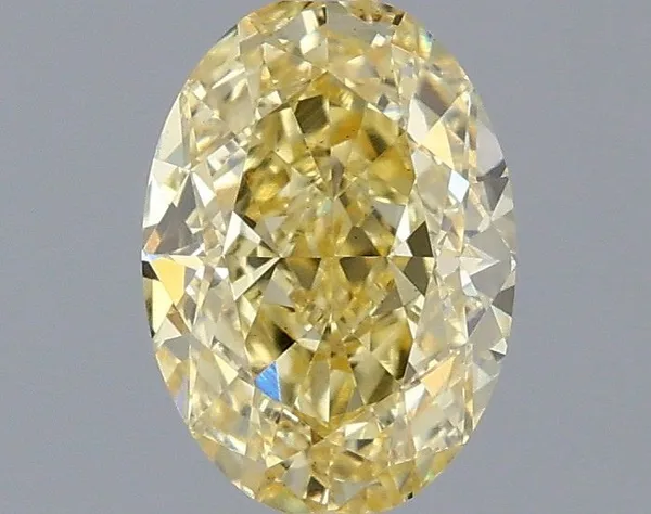 1.09ct OVAL Fancy Intense Yellow VS2 Coloured Lab diamond