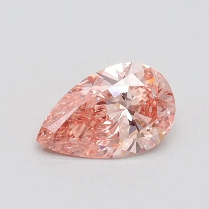 0.42ct PEAR Fancy Intense Pink SI1 Coloured Lab diamond