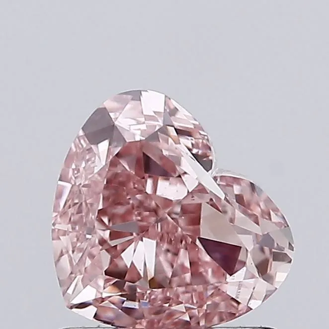 1.07ct HEART Fancy Vivid Pink VS1 Coloured Lab diamond