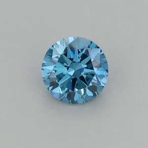 0.31ct ROUND Fancy Vivid Blue VS2 Coloured Lab diamond