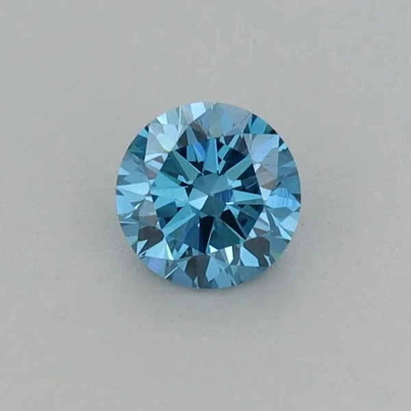 0.31ct ROUND Fancy Vivid Blue VS2 Coloured Lab diamond