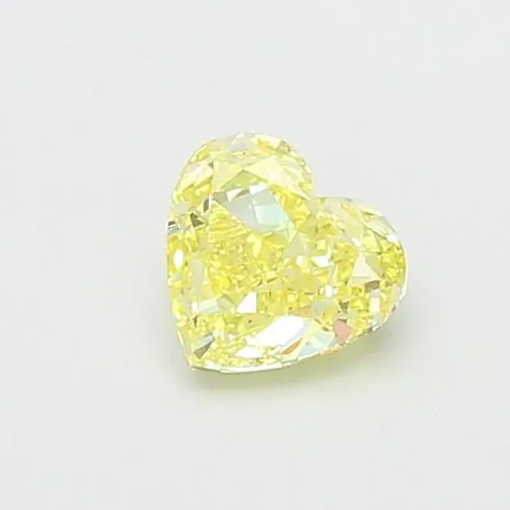 1.01ct HEART Fancy Intense Yellow VS1 Coloured Lab diamond