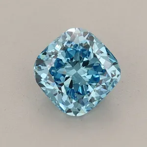 0.71ct CUSHION Fancy Vivid Blue VS1 Coloured Lab diamond
