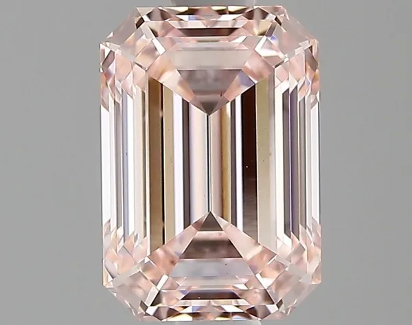1.03ct EMERALD Fancy Intense Pink VS1 Coloured Lab diamond