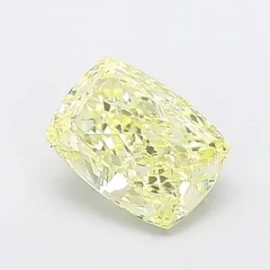 1.33ct CUSHION Fancy Yellow VS1 Coloured Lab diamond