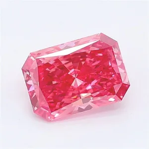 1.03ct RADIANT Fancy Vivid Pink VS2 Coloured Lab diamond