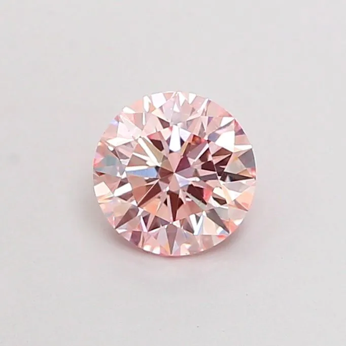 0.95ct ROUND Fancy Intense Pink VS1 Coloured Lab diamond