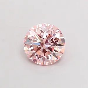 0.95ct ROUND Fancy Intense Pink VS1 Coloured Lab diamond