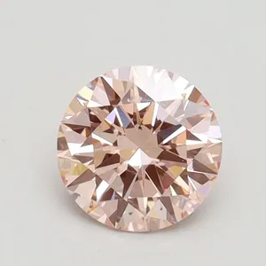 0.73ct ROUND Fancy Light Pink SI1 Coloured Lab diamond