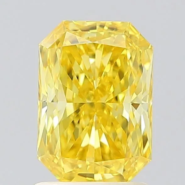 1.45ct RADIANT Fancy Vivid Yellow VVS2 Coloured Lab diamond