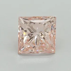 1.55ct PRINCESS Fancy Intense Pink VS1 Coloured Lab diamond