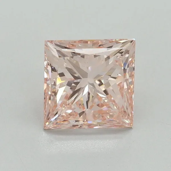 1.55ct PRINCESS Fancy Intense Pink VS1 Coloured Lab diamond