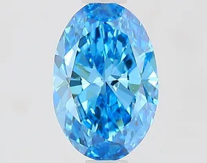 1ct OVAL Fancy Vivid Blue VVS2 Coloured Lab diamond