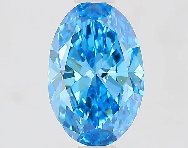 1ct OVAL Fancy Vivid Blue VVS2 Coloured Lab diamond