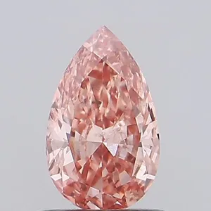 0.51ct PEAR Fancy Vivid Pink VS2 Coloured Lab diamond