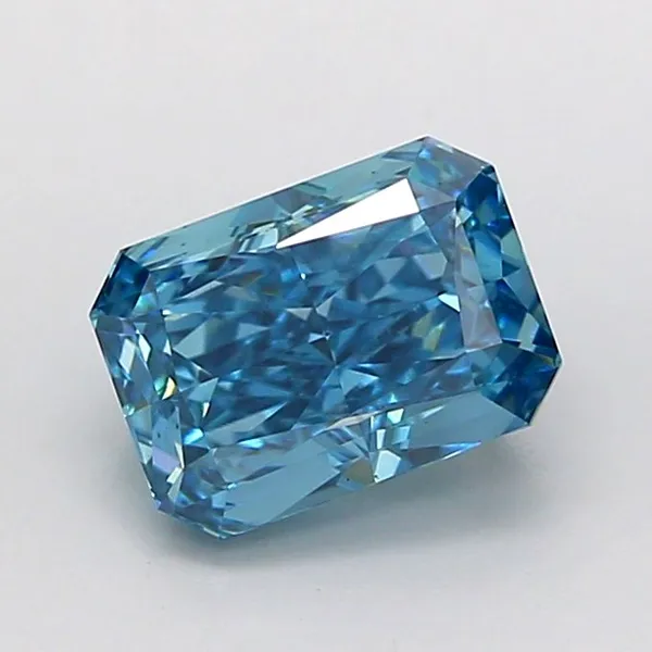 1.42ct RADIANT Fancy Vivid Blue VS1 Coloured Lab diamond