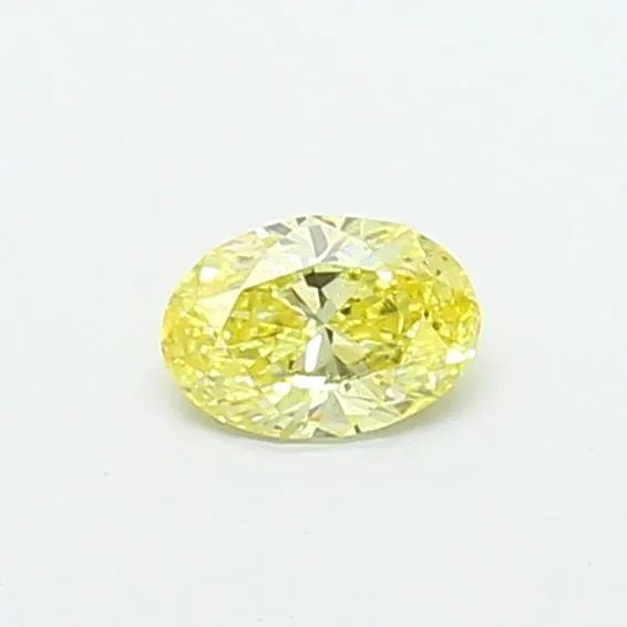 0.40ct OVAL Fancy Intense Yellow SI1 Coloured Lab diamond