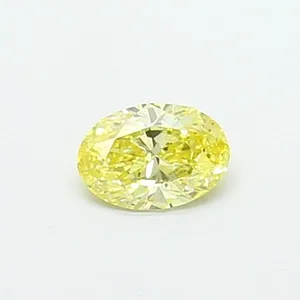 0.4ct OVAL Fancy Intense Yellow SI1 Coloured Lab diamond