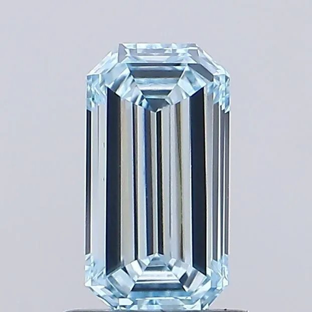 1.01ct EMERALD Fancy Intense Blue VVS2 Coloured Lab diamond
