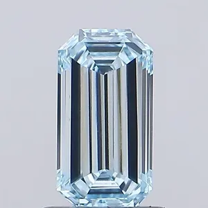 1.01ct EMERALD Fancy Intense Blue VVS2 Coloured Lab diamond