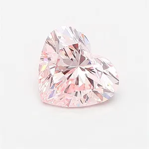 1.29ct HEART Fancy Pink VS2 Coloured Lab diamond