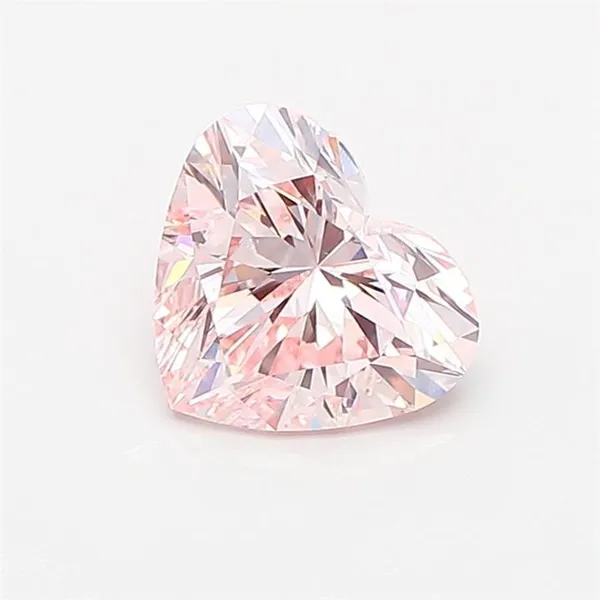 1.29ct HEART Fancy Pink VS2 Coloured Lab diamond