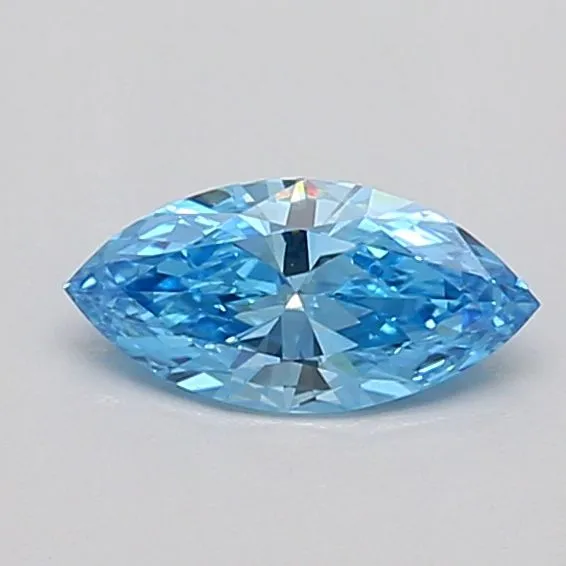 0.35ct MARQUISE Fancy Vivid Blue VS1 Coloured Lab diamond