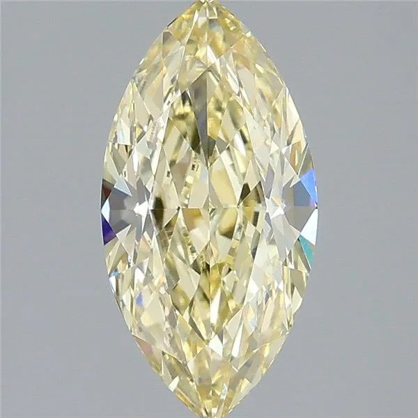 2.08ct MARQUISE Fancy Yellow VVS2 Coloured Lab diamond