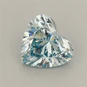 0.71ct HEART Fancy Intense Greenish Blue VS1 Coloured Lab diamond
