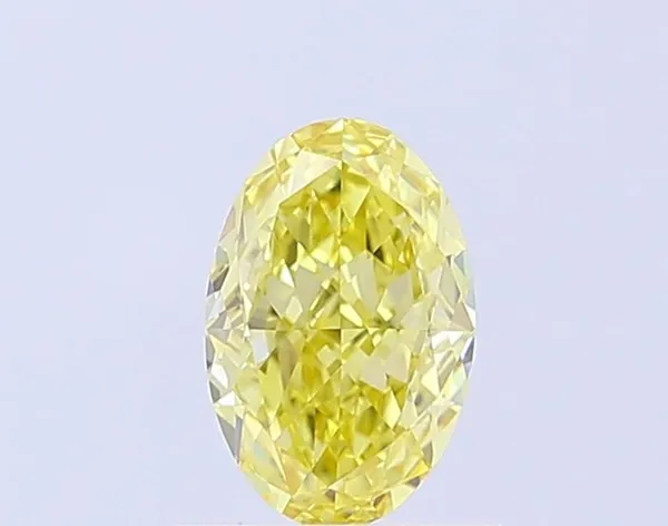 1ct OVAL Fancy Yellow VS1 Coloured Lab diamond