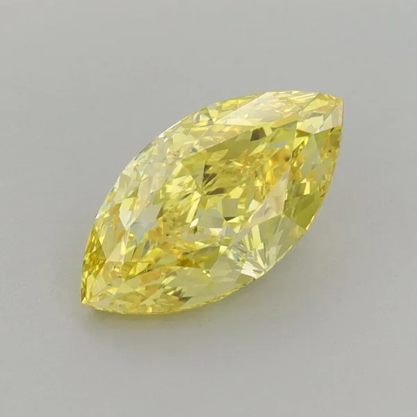 1.44ct MARQUISE Fancy Vivid Yellow VS1 Coloured Lab diamond