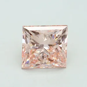 4.4ct PRINCESS Fancy Vivid Pink VS1 Coloured Lab diamond