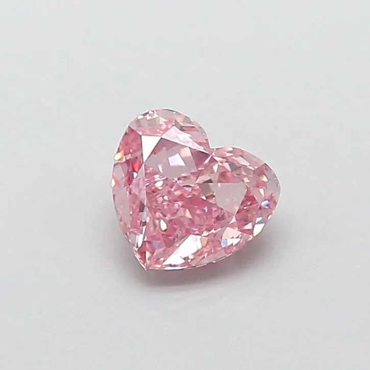 0.96ct HEART Fancy Intense Pink VS1 Coloured Lab diamond