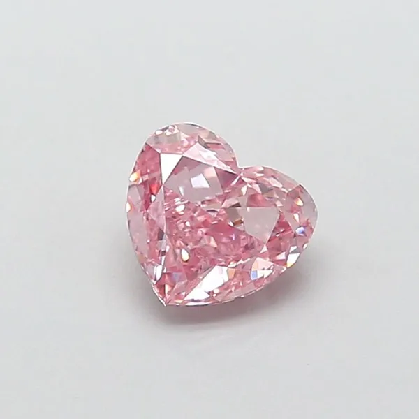 0.96ct HEART Fancy Intense Pink VS1 Coloured Lab diamond