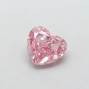 0.96ct HEART Fancy Intense Pink VS1 Coloured Lab diamond