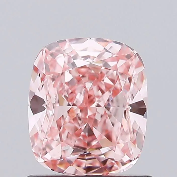 1.12ct CUSHION Fancy Vivid Pink VVS2 Coloured Lab diamond