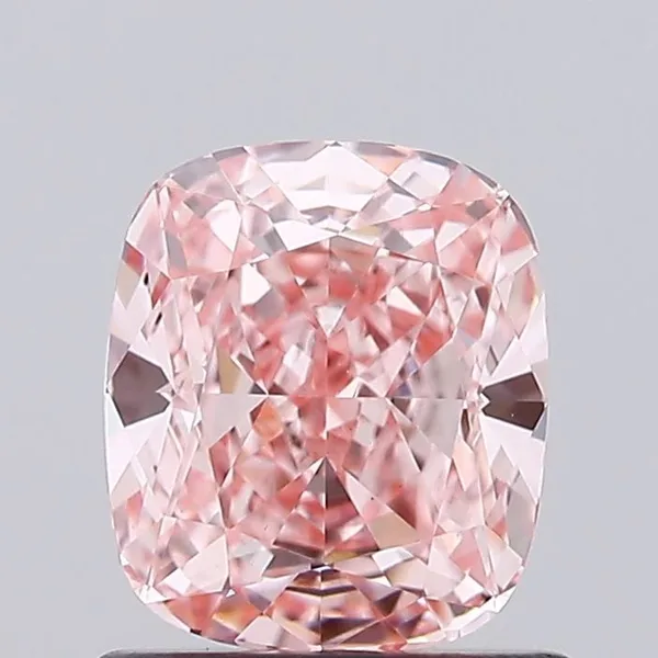 1.12ct CUSHION Fancy Vivid Pink VVS2 Coloured Lab diamond