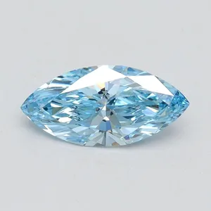 0.6ct MARQUISE Fancy Vivid Blue VS1 Coloured Lab diamond