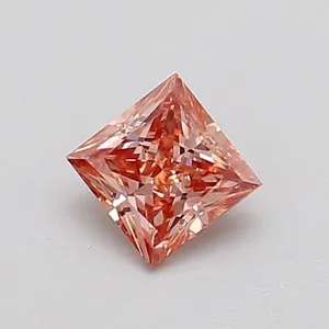 0.36ct PRINCESS Fancy Pink VS2 Coloured Lab diamond