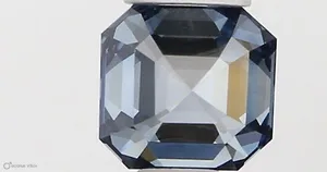 0.42ct EMERALD Fancy Vivid Blue VS1 Coloured Lab diamond