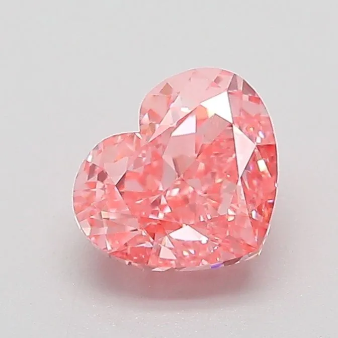 1.03ct HEART Fancy Vivid Pink VVS2 Coloured Lab diamond