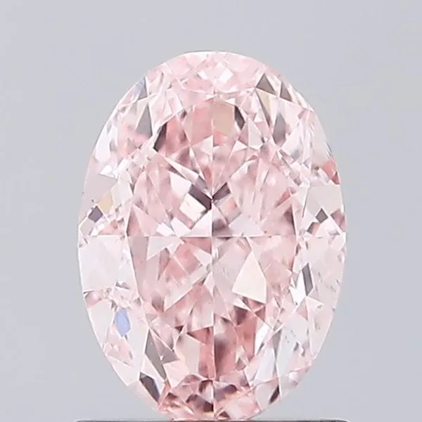 1.12ct OVAL Fancy Intense Pink VVS2 Coloured Lab diamond