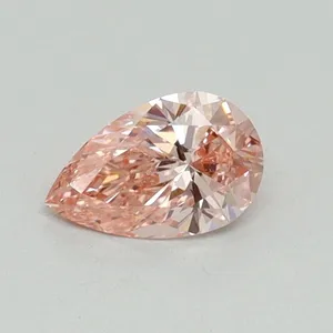0.37ct PEAR Fancy Vivid Pink VS2 Coloured Lab diamond