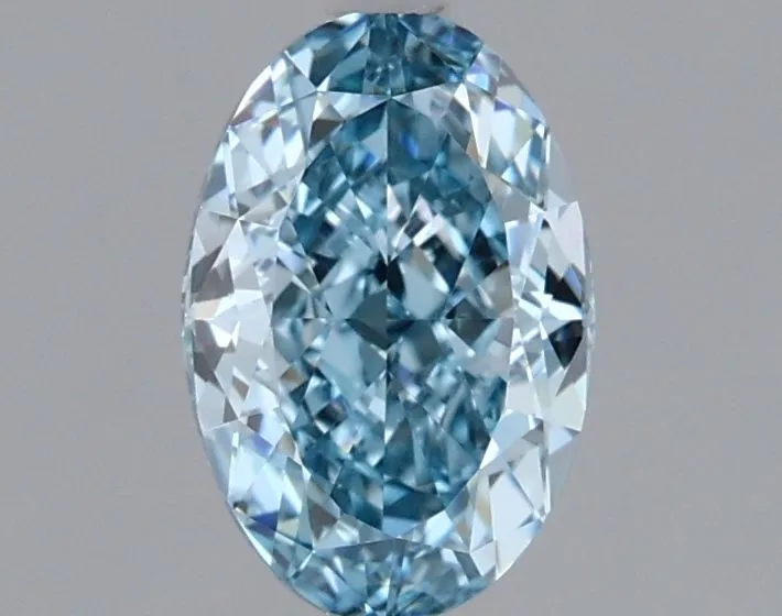 1.00ct OVAL Fancy Vivid Blue VVS2 Coloured Lab diamond
