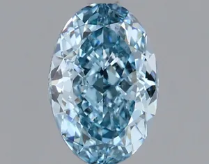 1ct OVAL Fancy Vivid Blue VVS2 Coloured Lab diamond