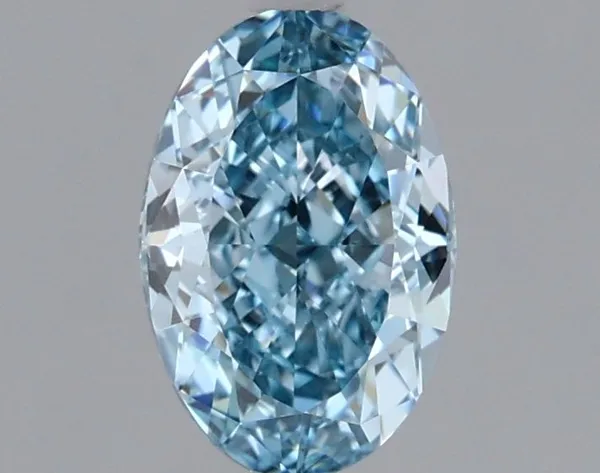 1ct OVAL Fancy Vivid Blue VVS2 Coloured Lab diamond