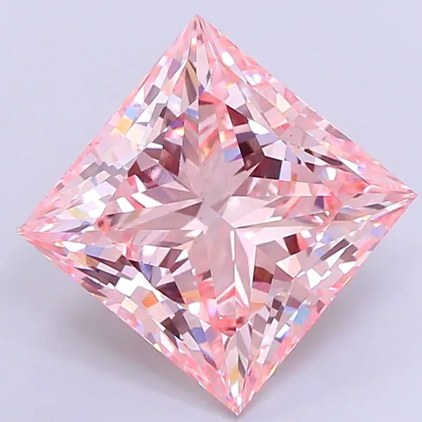 15.77ct PRINCESS Fancy Intense Pink VS1 Coloured Lab diamond