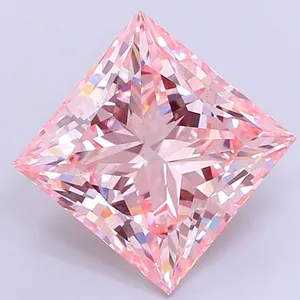15.77ct PRINCESS Fancy Intense Pink VS1 Coloured Lab diamond