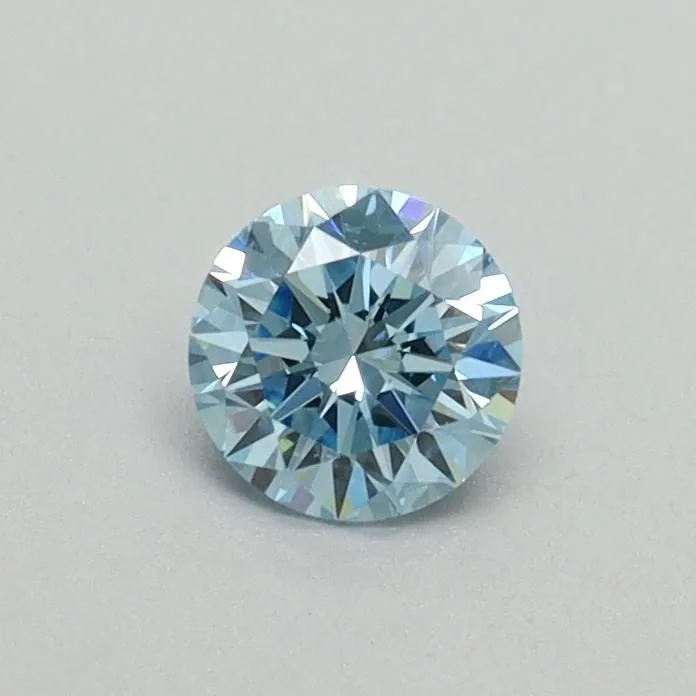 0.34ct ROUND Fancy Vivid Blue VS1 Coloured Lab diamond